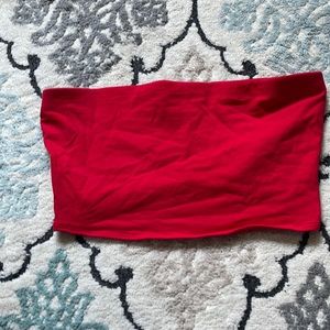 Red tube top